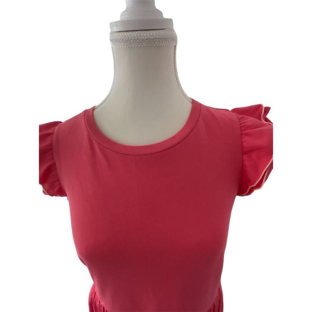 Kate Spade New York Deep Coral Pink Knit Short Trapeze Dress 2 Pocket Size Small - Picture 6 of 13